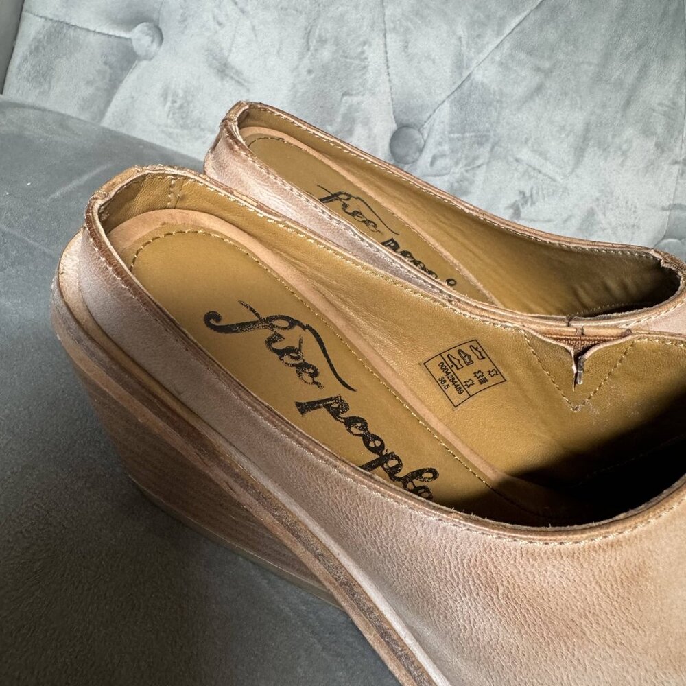 Free People Tallulah Pointed Toe Leather Western Mules Size‎ 36.5 - Picture 9 of 10